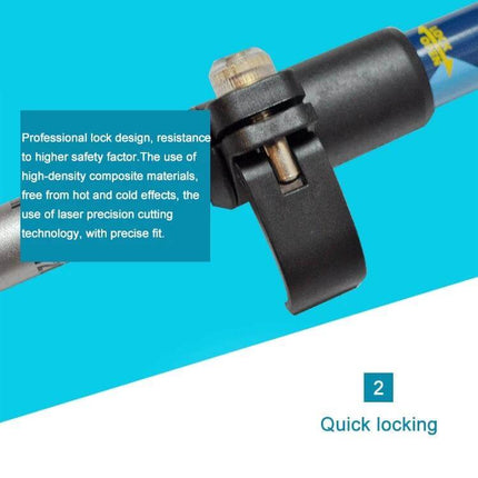 Adjustable Outdoor Trekking Poles for Hiking, Aluminum, 107-125 cm - Closeup of Quick Locking Mechanism on Aluminum Pole