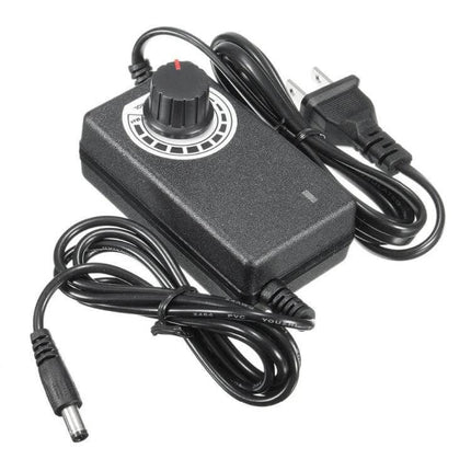 Adjustable DC Power Supply Adapter For DIY Electronics US Plug - 3–12V 2A bench power with US plug and adjustable knob