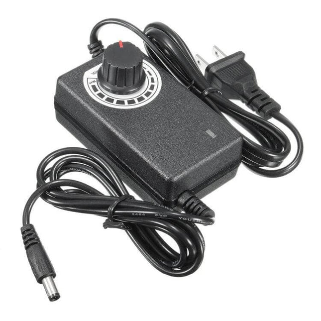 Adjustable DC Power Supply Adapter For DIY Electronics US Plug - 3–12V 2A bench power with US plug and adjustable knob
