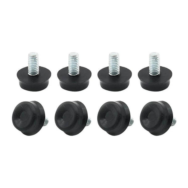 Adjustable Foot Pad for Furniture M6x12 Non Slip Black – set of 8 leveling anti-slip furniture feet with M6x12 threaded studs