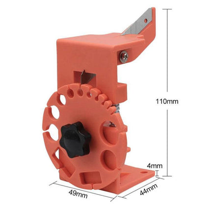 Adjustable Handheld Wire Stripper For Quick Easy Wire Prep orange compact tool with 14-hole dial and adjustable blade for precise wire stripping