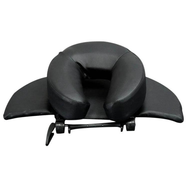 Adjustable Headrest Face Pillow For Desk Use Daily Comfort black synthetic leather foldable face and neck support for desk, salon, or massage use