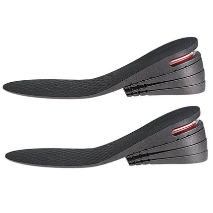 Adjustable Inner Height Insole Cut To Fit Black Five Layer black five-layer adjustable insole with three-hole buckle and cut-to-fit stack