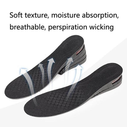 Adjustable Inner Height Insole Cut To Fit Black Five Layer breathable soft texture five-layer stack with three-hole buckle