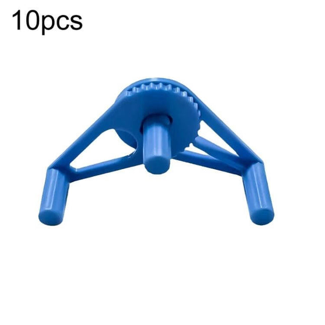 Adjustable LST Clips for Plant Stem Training 10 Pack blue ABS clip for guiding and positioning potted plant stems, durable break-resistant design