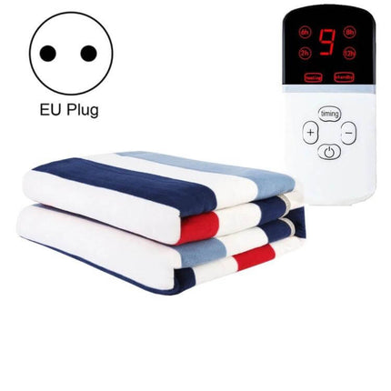 Adjustable Temperature Electric Blanket 150x120cm Single Control folded striped blanket with EU plug and digital single controller