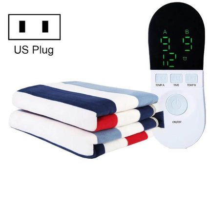 Adjustable Temperature Electric Blanket 150x120cm Single Control folded striped blanket with digital single controller and US plug