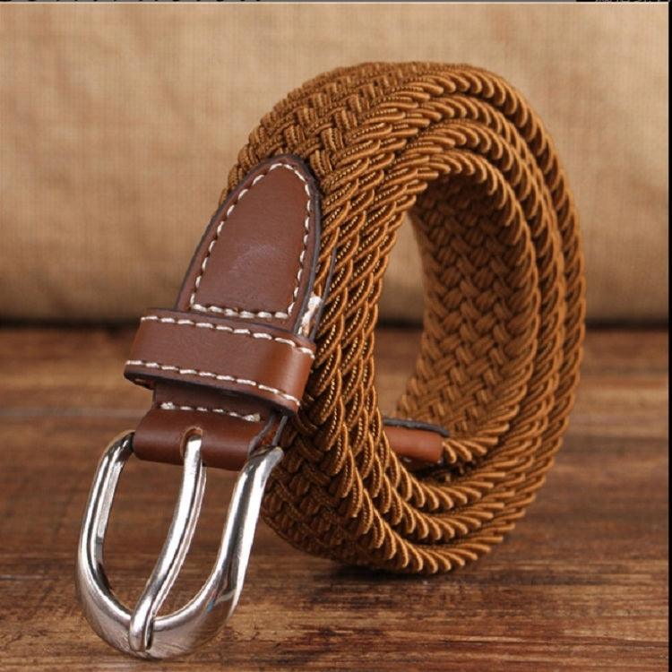 Adjustable Narrow Elastic Canvas Weave Belt - Syndmart