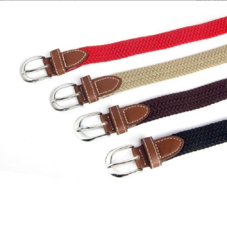 Adjustable Narrow Elastic Canvas Weave Belt - Syndmart