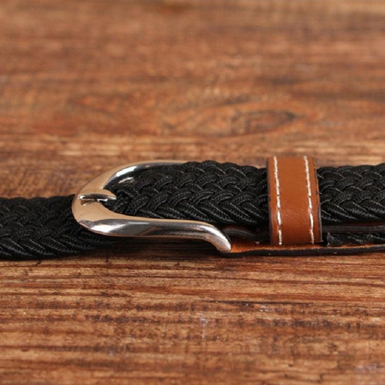 Adjustable Narrow Elastic Canvas Weave Belt - Syndmart