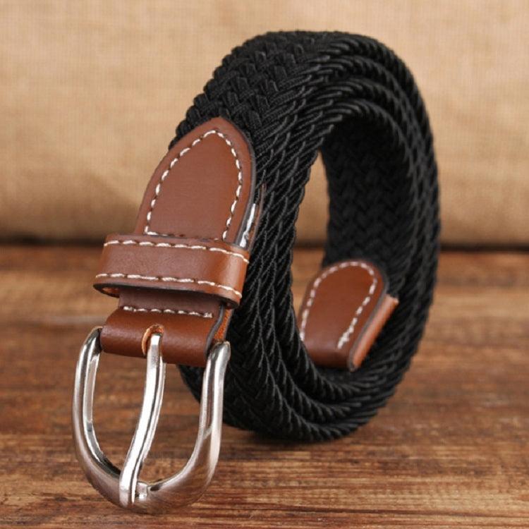 Adjustable Narrow Elastic Canvas Weave Belt - Syndmart