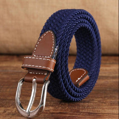 Adjustable Narrow Elastic Canvas Weave Belt - Syndmart