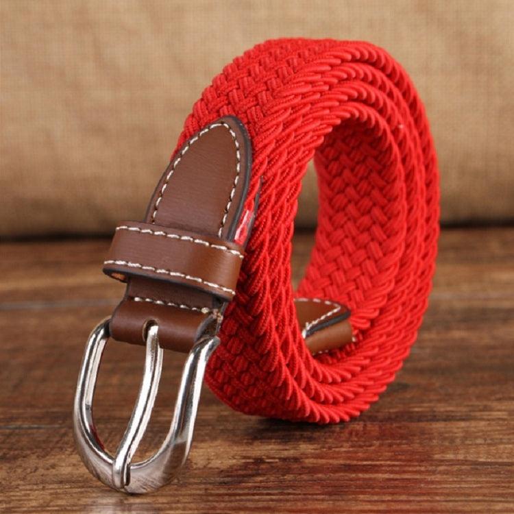 Adjustable Narrow Elastic Canvas Weave Belt - Syndmart