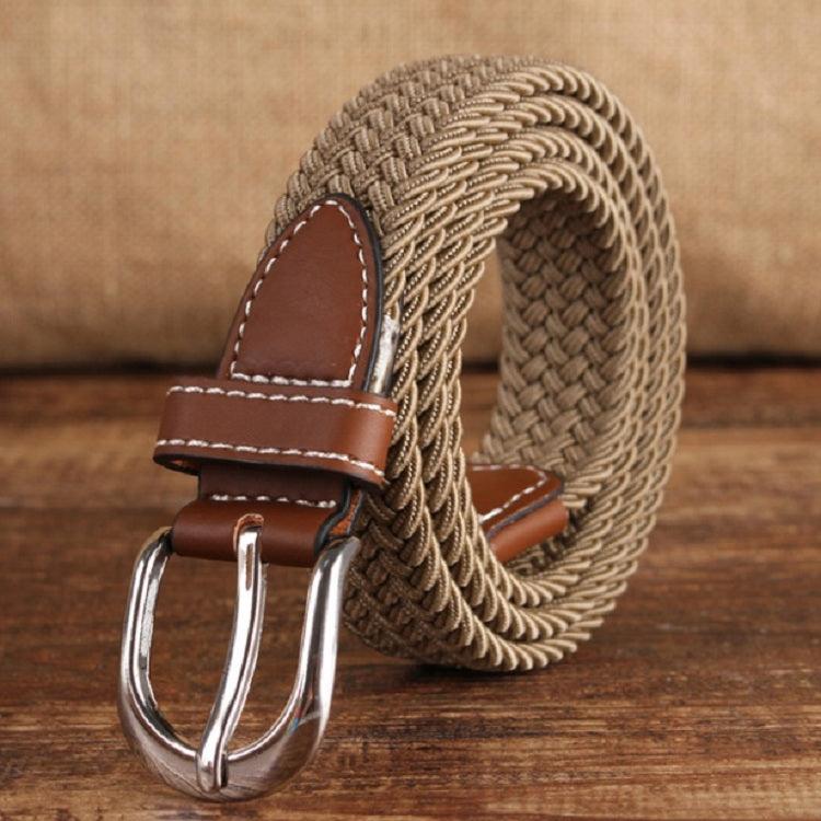 Adjustable Narrow Elastic Canvas Weave Belt - Syndmart