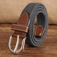 Adjustable Narrow Elastic Canvas Weave Belt - Syndmart