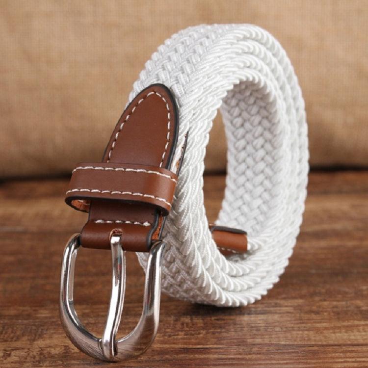 Adjustable Narrow Elastic Canvas Weave Belt - Syndmart