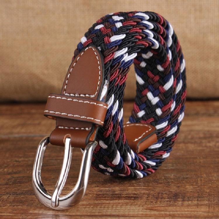 Adjustable Narrow Elastic Canvas Weave Belt - Syndmart