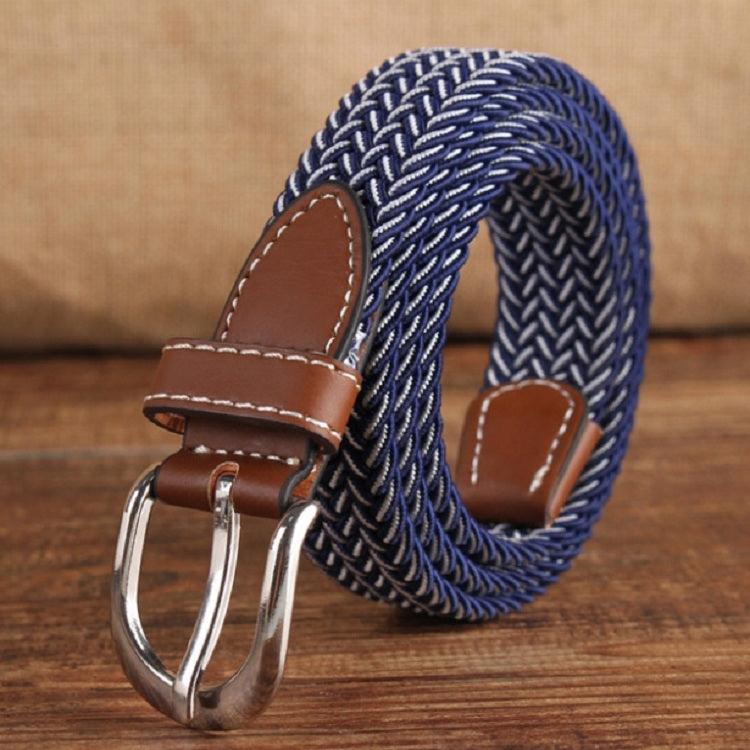 Adjustable Narrow Elastic Canvas Weave Belt - Syndmart