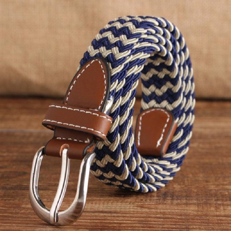 Adjustable Narrow Elastic Canvas Weave Belt - Syndmart