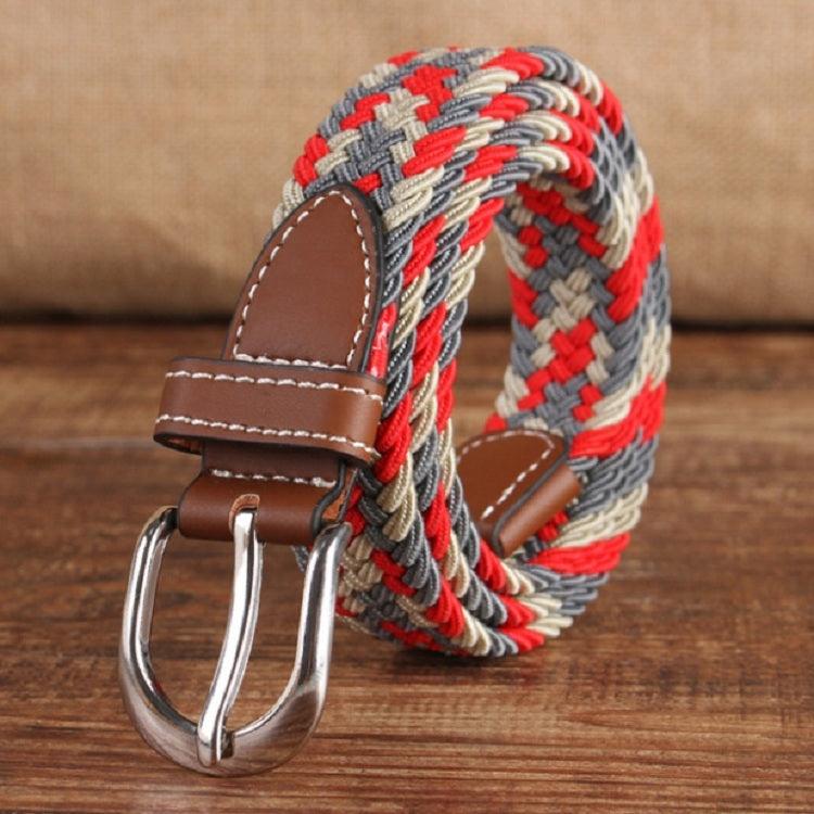 Adjustable Narrow Elastic Canvas Weave Belt - Syndmart