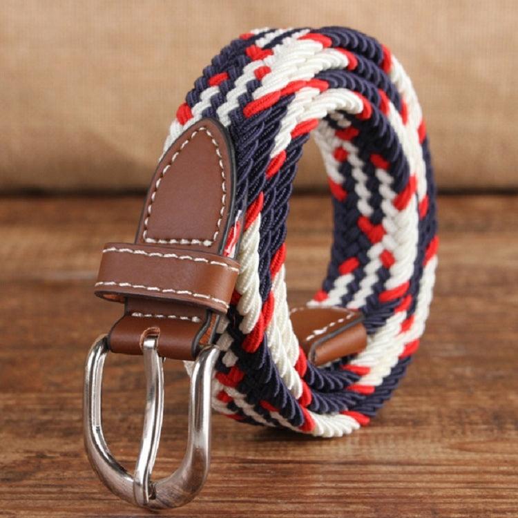 Adjustable Narrow Elastic Canvas Weave Belt - Syndmart