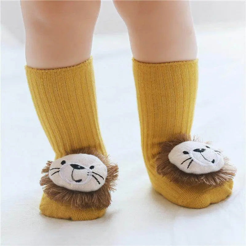 Adorable Cotton Baby Socks - Lightweight Anti-Slip Design for Tiny Feet 