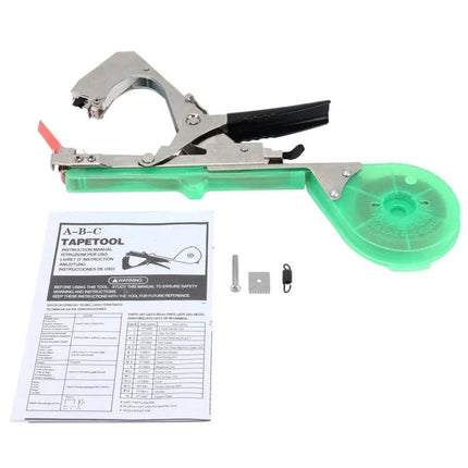 Agriculture Tape Tool Hand Tying Machine For Garden Plants Green handheld green plant tying tool with tape spool and manual