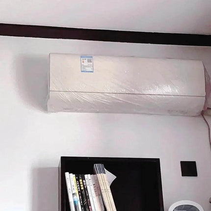 Air Conditioner Dust Cover for Indoor Unit 70x145cm protecting wall-mounted unit during storage with elastic cinch, lightweight durable PE material