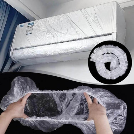 Air Conditioner Dust Cover for Indoor Unit 70x145cm - PE protective cover with elastic cinch for seasonal storage and renovation