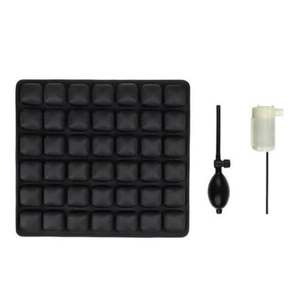 Air Cushion 46x41cm For Office And Car Daily Comfort - black lightweight inflatable seat cushion with pump and valve