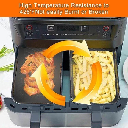 Air Fryer Silicone Mat Foldable Tray For Crispy Meals - food-grade nonstick liner channels oil away for crisp fries and chicken