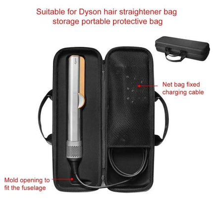 Airstrait Hair Straightener Storage Bag Portable Travel Case with molded padding and mesh pocket for cord