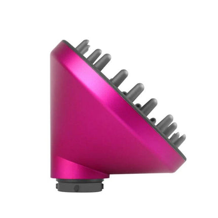 Alt Tag: Airwrap Diffuser Attachment Replacement Part For Curly Hair - magenta bowl-shaped diffuser with comb teeth, replacement for Dyson Airwrap, reduces frizz