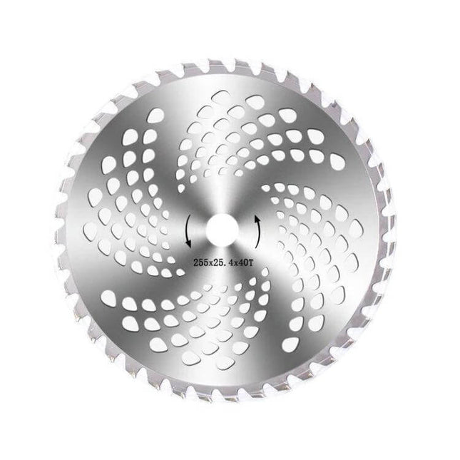 Alloy Brush Cutter Blades For Lawn Mowers 40-100 Tooth cutting dense vegetation with alloy 40-100 tooth configuration for wasteland reclamation