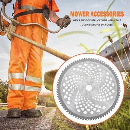 Alloy Brush Cutter Blades For Lawn Mowers 40-100 Tooth - alloy circular blade with 40-100 teeth for dense vegetation, bush clearing and wasteland reclamation
