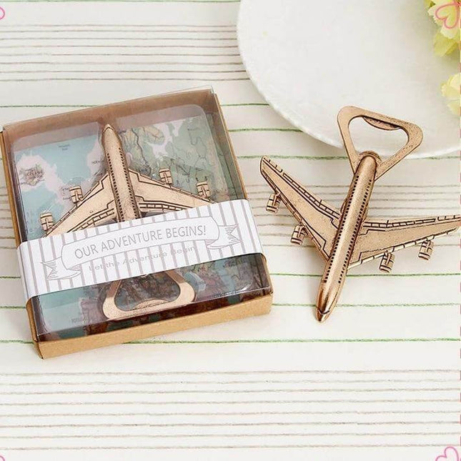 Alloy Plane Design Beer Bottle Opener For Everyday Use - small alloy airplane-shaped bottle opener for home, picnics, office, gift-ready packaging