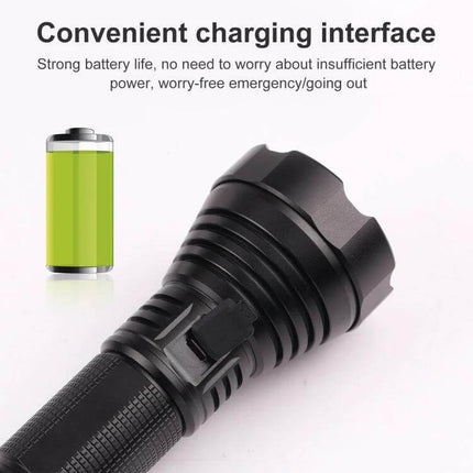 Aluminum Alloy Flashlight USB Rechargeable For Daily Use showing durable aluminum body and USB charging port for everyday carry
