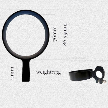 Aluminum Cup Holder for Bikes and Scooters to Hold Coffee Cups – 76mm opening aluminum alloy cup holder, 73g lightweight mount