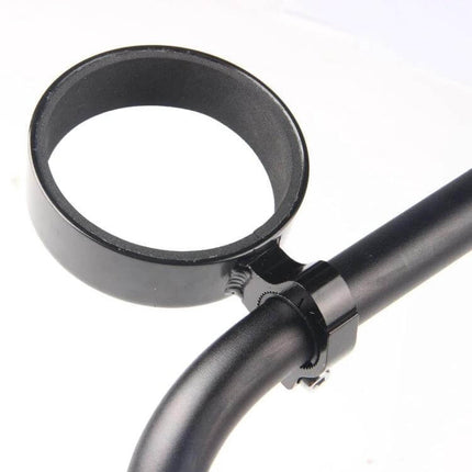 Aluminum Cup Holder for Bikes and Scooters to Hold Coffee Cups mounted on handlebar with 76 mm opening, lightweight aluminum alloy, weather‑resistant