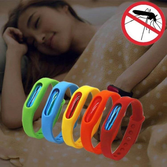 Anti Mosquito Silicone Bracelet 23cm For Outdoor Family Use - colorful medical-grade silicone wristbands protecting children from mosquitoes during sleep