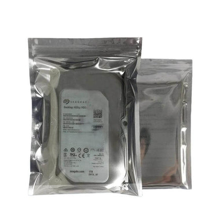 Anti-Static Shielding Bags For Electronics Assorted Sizes Pack - clear resealable anti-static bag holding hard drive for ESD protection
