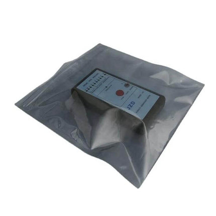 Anti-Static Shielding Bags For Electronics Storage, 100 Pack - clear resealable anti-static bag holding an electronic component