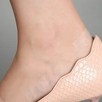 Anti-Wear Heel Stickers 5m Roll For Cracked Heel Care shown on heel inside shoe to prevent rubbing and protect skin