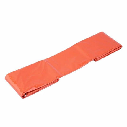 Aotu Orange First Aid Sleeping Bag for Outdoor Camping folded lightweight aluminized emergency blanket, bright orange for visibility