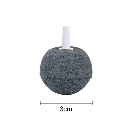Aquarium Oxygen Bubble Stone Set With Assorted Sizes 3 to 13 cm - single 3cm frosted ceramic air diffuser for aquarium aeration