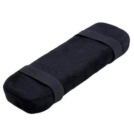 Armrest Pads For Office Chair Removable Cushion For Daily Use - black memory foam armrest pad with fleece cover and adjustable straps
