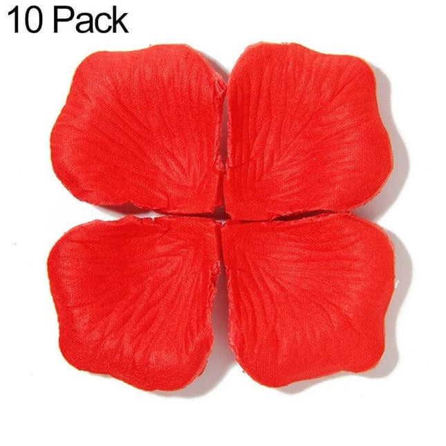 Artificial Wedding Rose Petals Assorted Colors For Wedding Decor - red polyester petals 10 pack for table aisles and romantic event decor