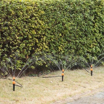 Automatic Garden Watering Device For MicroSpray Irrigation orange hose splitter sprinklers watering lawn and hedge
