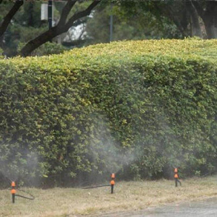 Automatic Garden Watering Device For MicroSpray Irrigation orange plastic hose splitter watering micro-spray heads misting shrubs