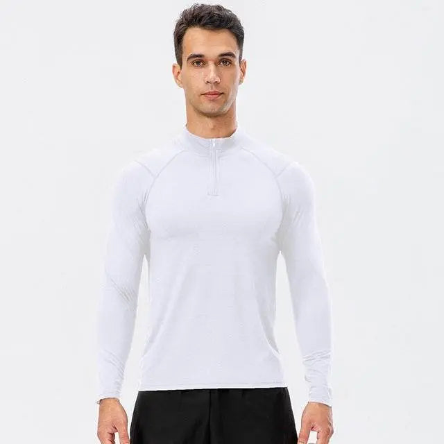 Autumn And Winter Half Zipper Long-sleeved Sportswear Men 